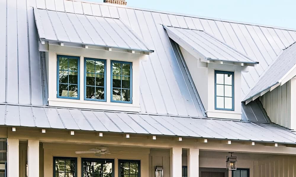 Above All Construction displays an example of a metal roof.